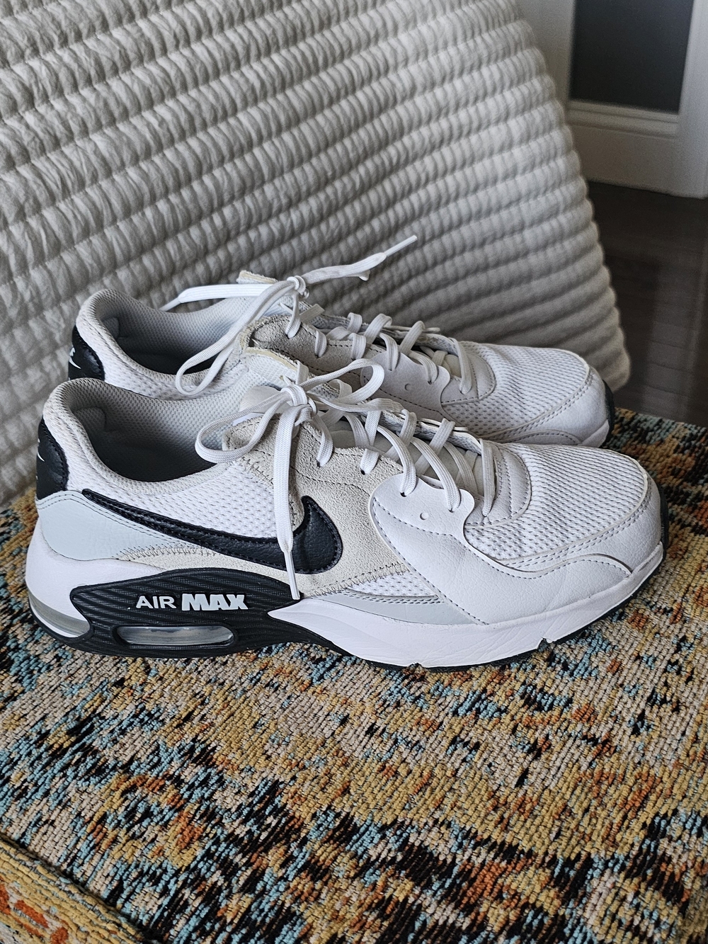 Nike Air Max Men's White and Black Running Shoes